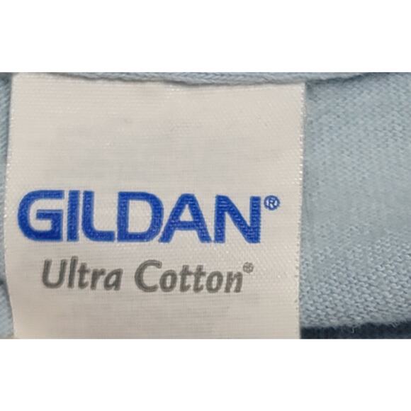 Gildan Light Blue Coal Fest 2018 Graphic Logo Shirt Large Lightweight Soft - Picture 5 of 5